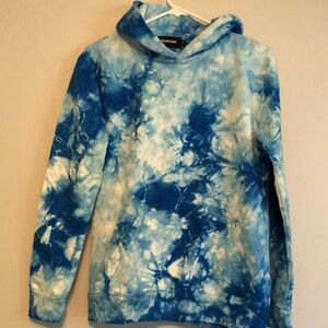 TALENTLESS TIE-DYE HOODIE, blue, size large, NWOT